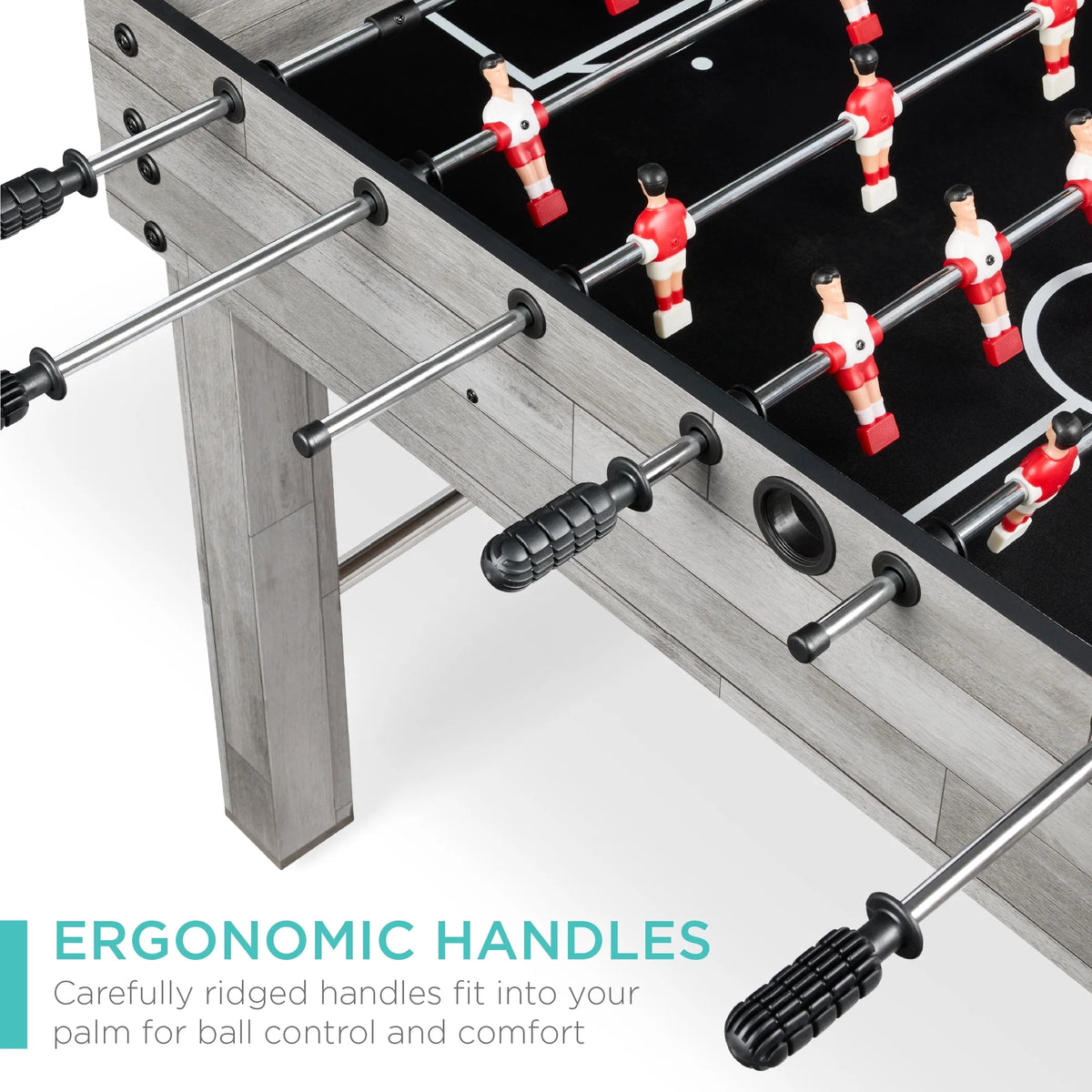 48In Foosball Table for Kids & Adults, Arcade Soccer Game Table W/ 2 Balls - Gray