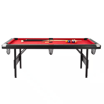 Billiards Table, 7 Ft. Pool Table, Portable Foldable Space-Saving Table, Billiard Table Set Includes Balls, Cues, Chalks