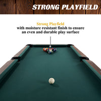 Full Size Pool Table Built for Serious Play, Wood Grain Finish, Complete Accessories, Professional Setup