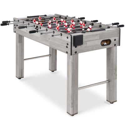 48In Foosball Table for Kids & Adults, Arcade Soccer Game Table W/ 2 Balls - Gray