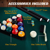 Full Size Pool Table Built for Serious Play, Wood Grain Finish, Complete Accessories, Professional Setup
