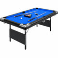 6 or 7 Ft Billiards Table, Portable Billiards Tables, Pool Tables for Full Size, Pool Table Set for Family Game Room, Adult Rrec Room, Basements, Man Cave or Garage