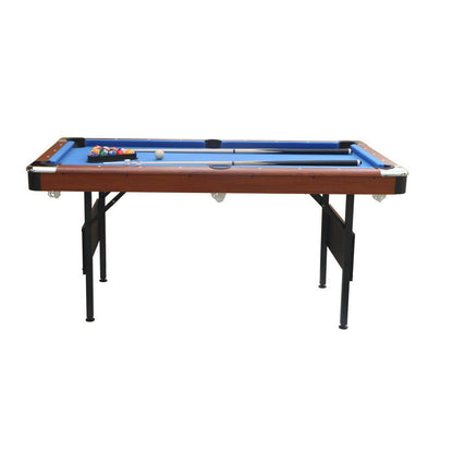 Billiards Table, Pool Table, Portable Foldable Space-Saving Table, Billiard Table Set in Blue