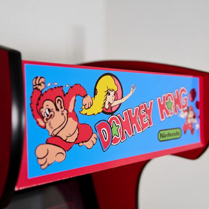 Classic Home Arcade Machine - Tabletop and Bartop - 412 Retro Games - Full Size LCD Screen, Buttons and Joystick (Red)